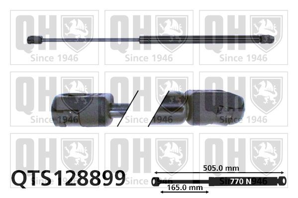 QUINTON HAZELL Tailgate strut QTS128899 Volkswagen TOURAN 2003