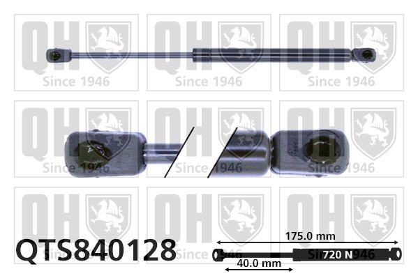 QUINTON HAZELL 720N, 175 mm Stroke: 40mm Gas spring, boot- / cargo area QTS840128 buy