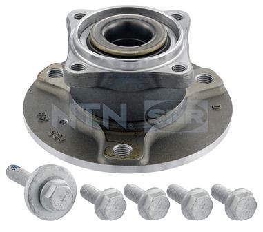 SNR R187.04 Wheel bearing kit with rubber mount, with integrated magnetic sensor ring, 134 mm