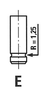 FRECCIA R3438/SNT Inlet valve 48,5mm, Nitrided valve stem