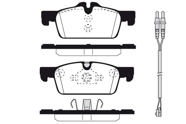 RAICAM RA.1042.0 Brake pad set Front Axle, with integrated wear warning contact