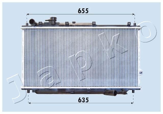 Radiator, engine cooling JAPKO Aluminium, Plastic, 345 x 680 x 28 mm - RDA333019