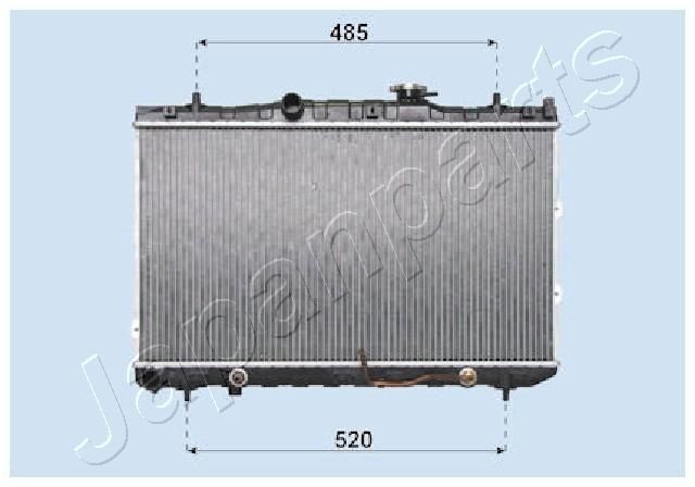 Engine radiator JAPANPARTS Aluminium, Plastic, 375 x 670 x 26 mm - RDA333031