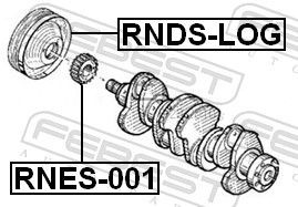 RNDSLOG Belt pulley, crankshaft FEBEST RNDS-LOG review and test