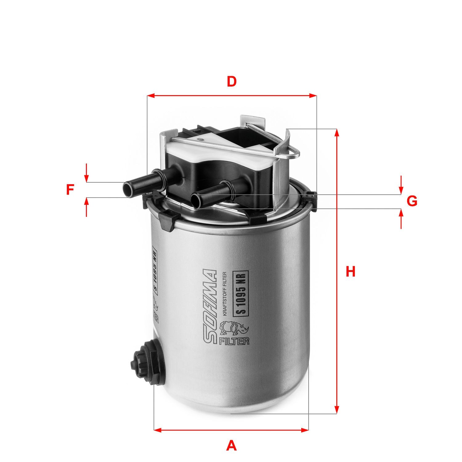 SOFIMA S1095NR Fuel filter 1640 04E A1B