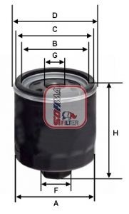 SOFIMA S3592R Oil filter 10297295