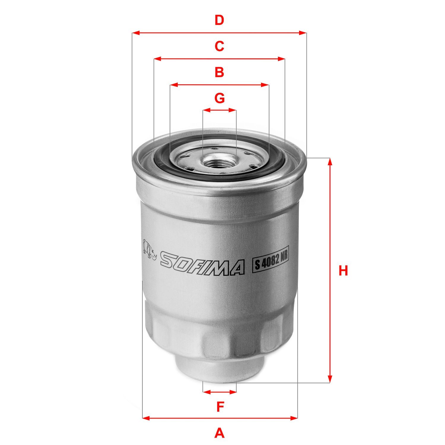 SOFIMA S4082NR Fuel filter 16403-EB75B