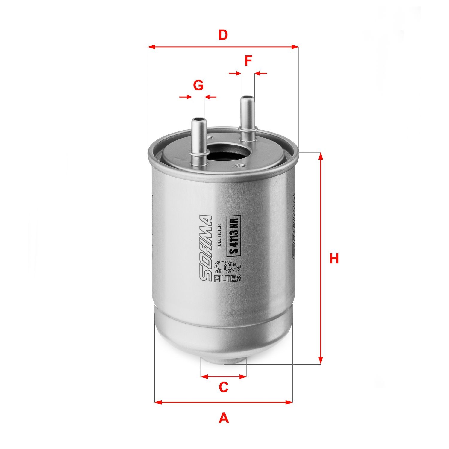 SOFIMA S4113NR Fuel filter 15411-80KA0