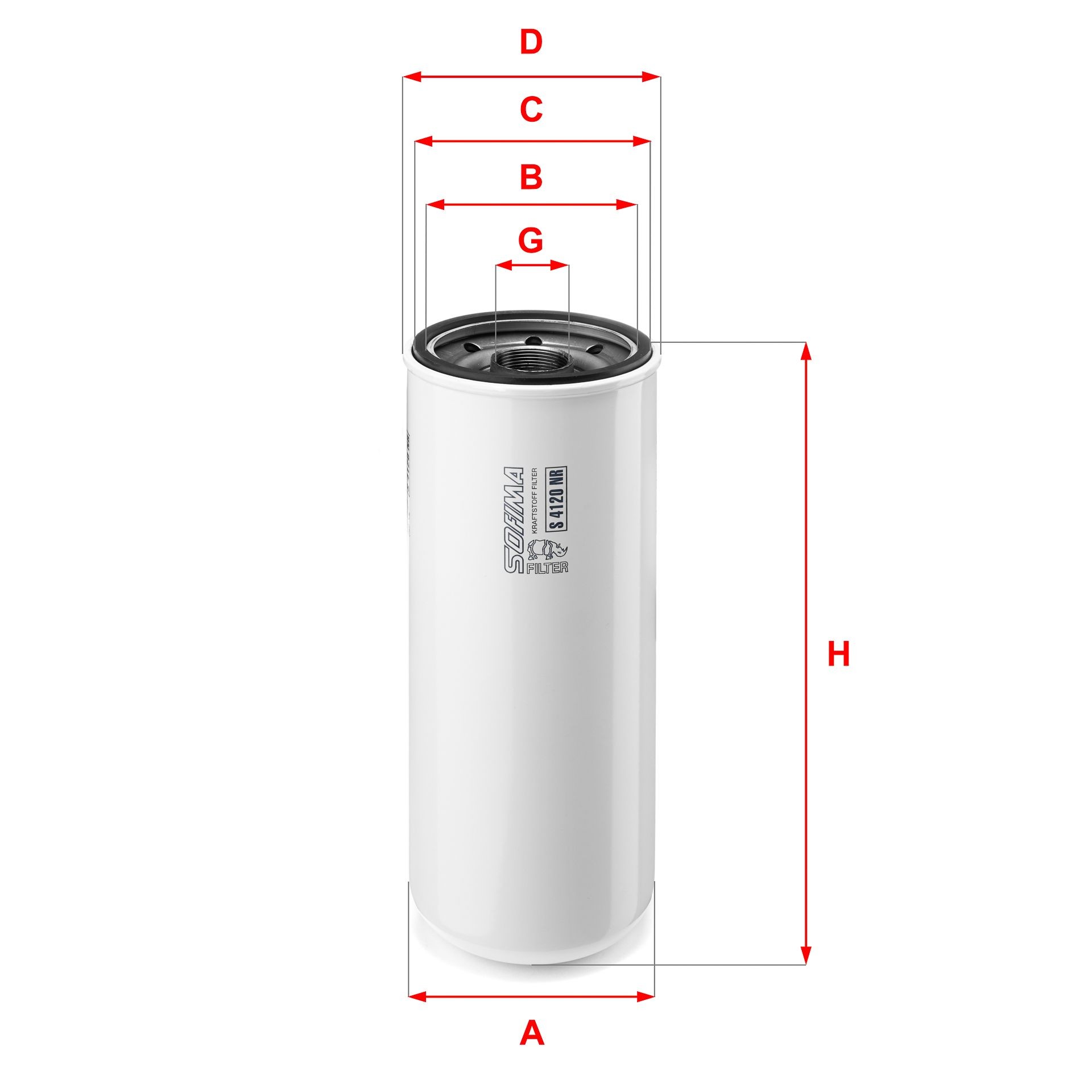 SOFIMA Filter Insert Height: 264mm Inline fuel filter S 4120 NR buy