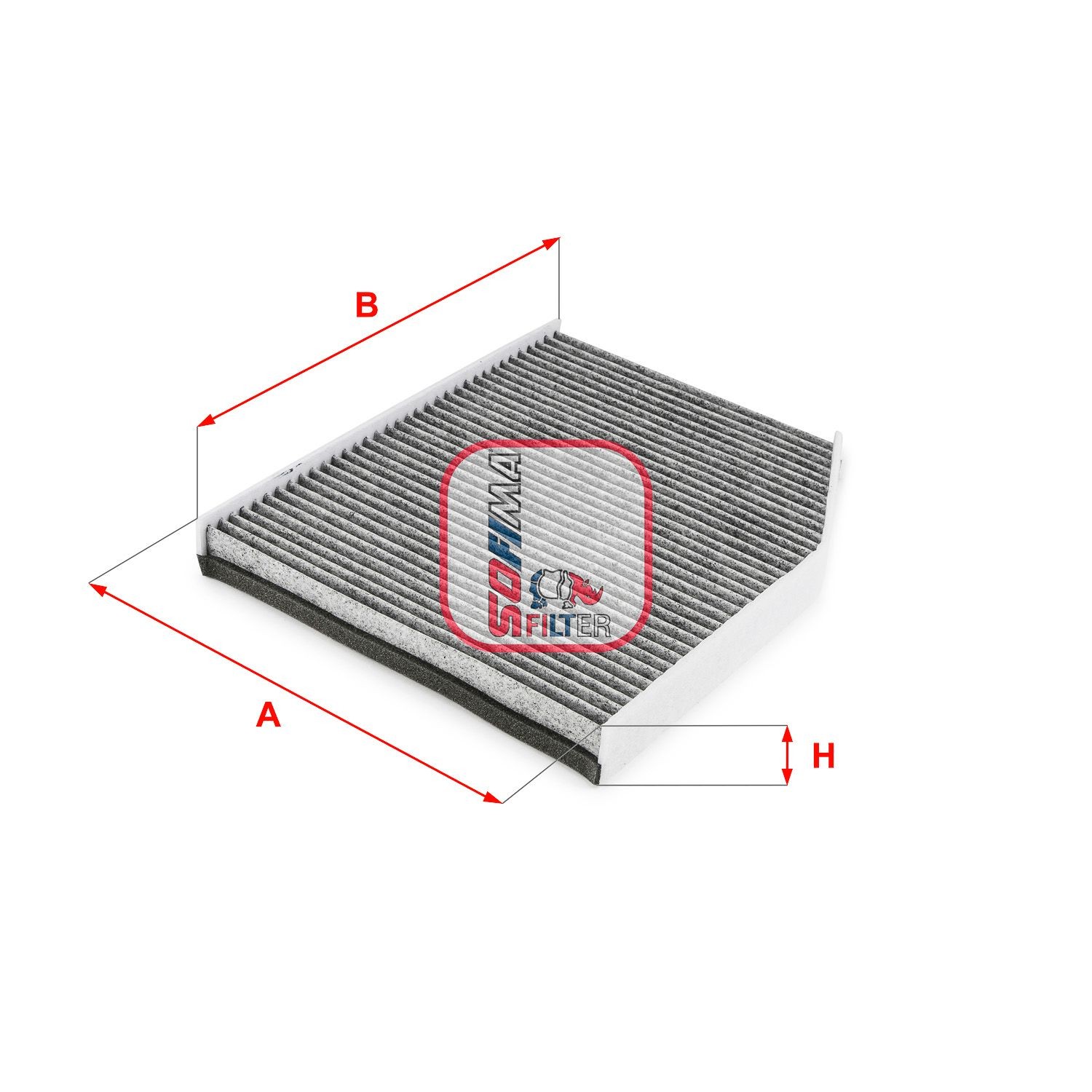 SOFIMA Activated Carbon Filter, 290 mm x 233 mm x 30 mm Width: 233mm, Height: 30mm, Length: 290mm Cabin filter S 4261 CA buy
