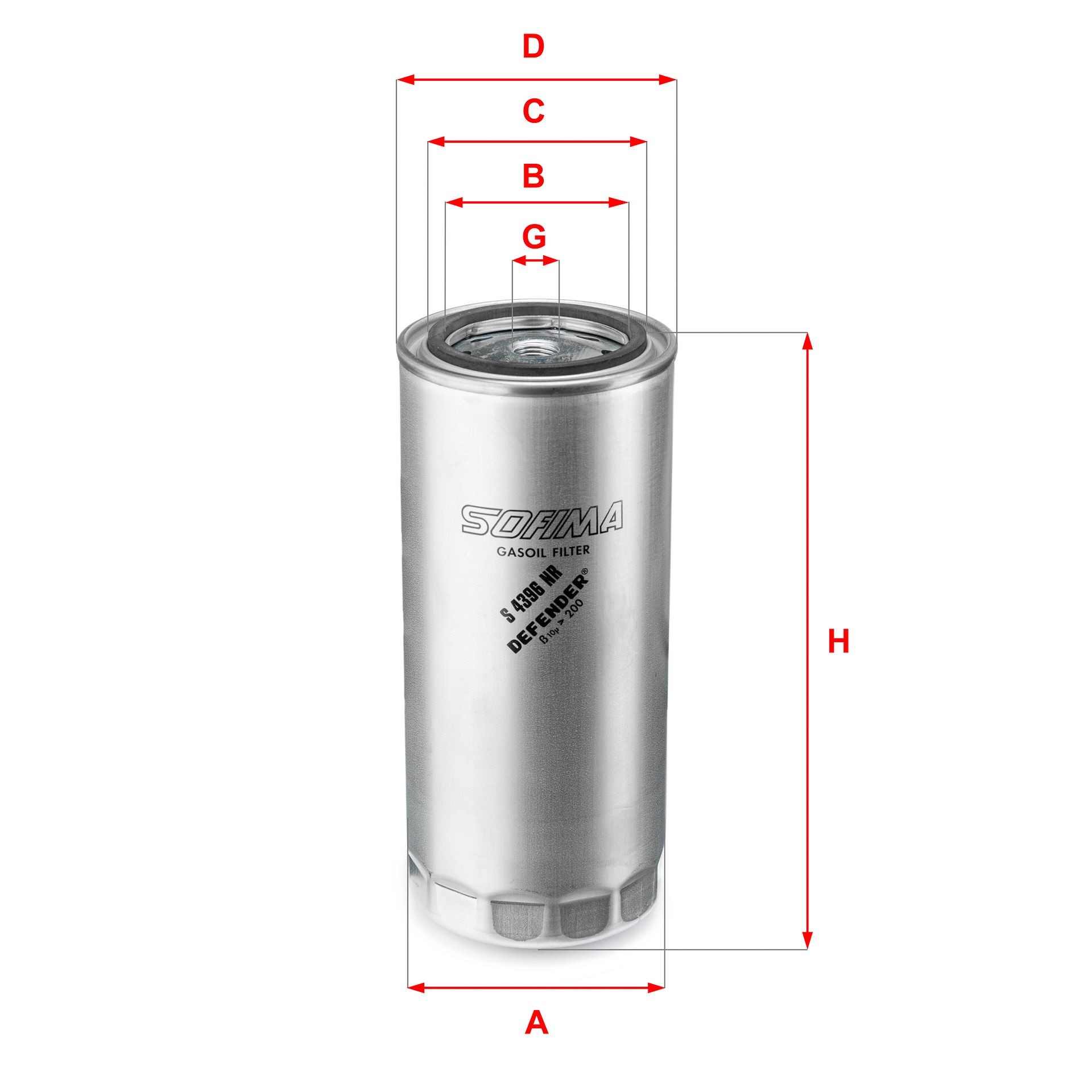SOFIMA Filter Insert Height: 232mm Inline fuel filter S 4348 NR buy