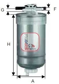 SOFIMA 8,1mm, 8,1mm Height: 176,5mm Inline fuel filter S 5427 GC buy