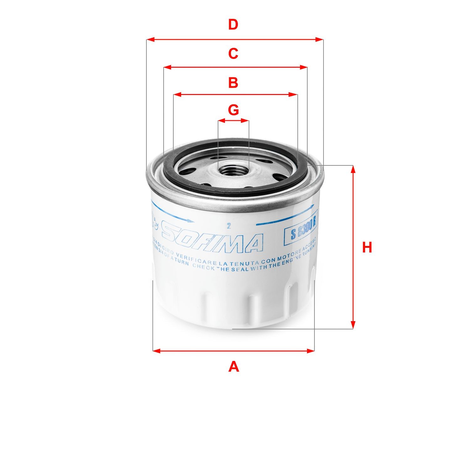 SOFIMA M 14 X 1,5 Inner Diameter 2: 56mm, Outer Diameter 2: 71mm, Ø: 78mm, Height: 79mm Oil filters S 8300 R buy