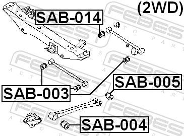 SAB004 Control Arm- / Trailing Arm Bush FEBEST SAB-004 review and test