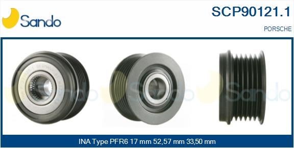 SANDO SCP90121.1 Alternator Freewheel Clutch 996.603.152.50