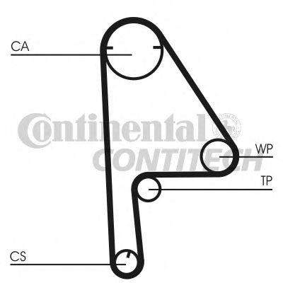 CONTITECH CT1081 Timing Belt Number of Teeth: 103 22mm