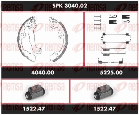 SCA304002 REMSA Super Precision Kit SPK304002 Brake set, drum brakes Ford Focus dnw 1.4 16V 75 hp Petrol 2003 price