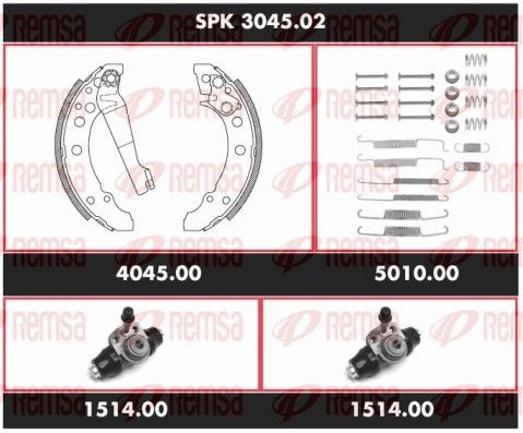 REMSA SPK 3045.02 Brake Set, drum brakes FORD experience and price