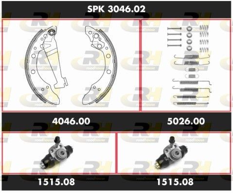 SSX304602 ROADHOUSE Super Precision Kit Hinterachse, mit Radbremszylinder Bremsensatz, Trommelbremse SPK 3046.02 günstig kaufen