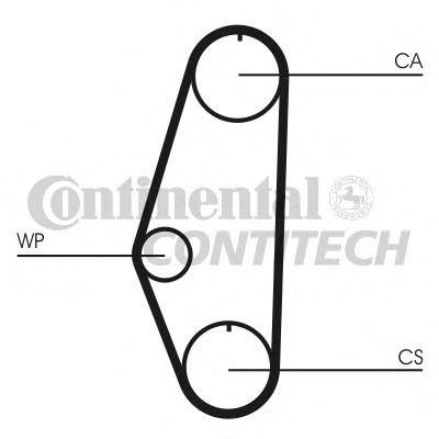CONTITECH CT629 Timing Belt Number of Teeth: 128 19mm