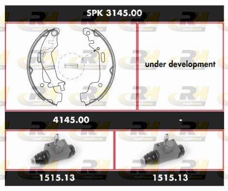 Brake shoes and drums ROADHOUSE Super Precision Kit Rear Axle, with wheel brake cylinder - SPK 3145.00