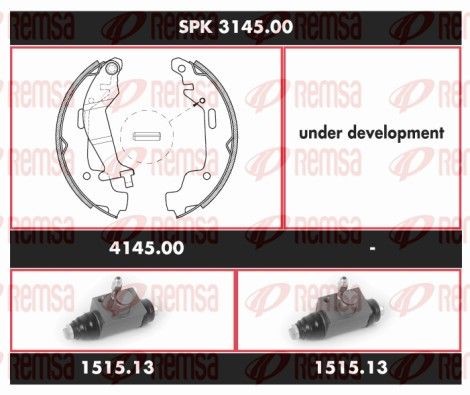 Original REMSA SCA314500 Drum brakes set SPK 3145.00 for OPEL AGILA