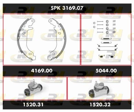 Great value for money - ROADHOUSE Brake Set, drum brakes SPK 3169.07