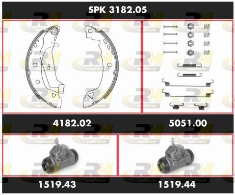 SSX318205 ROADHOUSE Super Precision Kit SPK318205 Brake set, drum brakes Renault 19 II Chamade 1.8 107 hp Petrol 1995 price