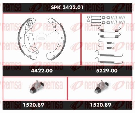 Great value for money - REMSA Brake Set, drum brakes SPK 3422.01