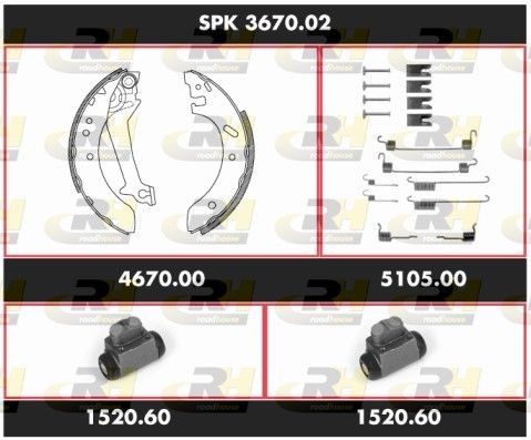SPK 3670.02 ROADHOUSE Brake set, drum brakes buy cheap