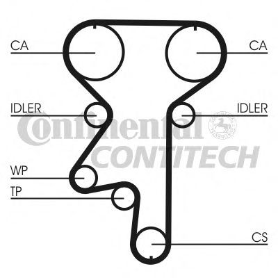 Water pump and timing belt kit CONTITECH CT870WP2 - Opel CALIBRA A Belt and chain drive spare parts order