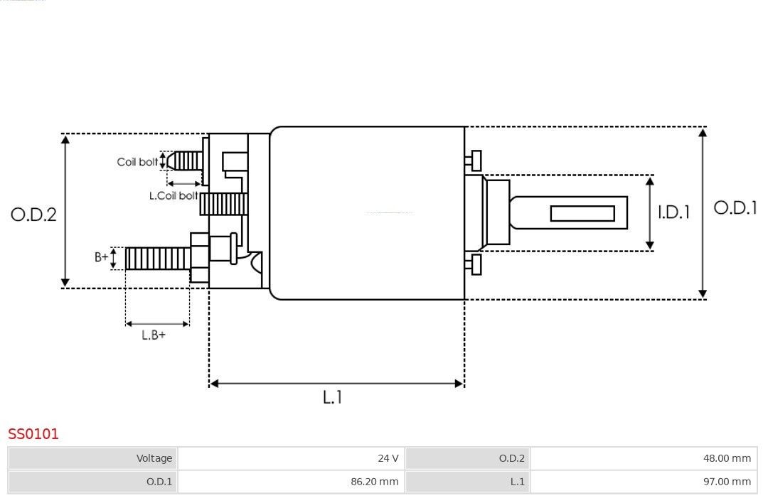 AS-PL SS0101 Starter motor solenoid