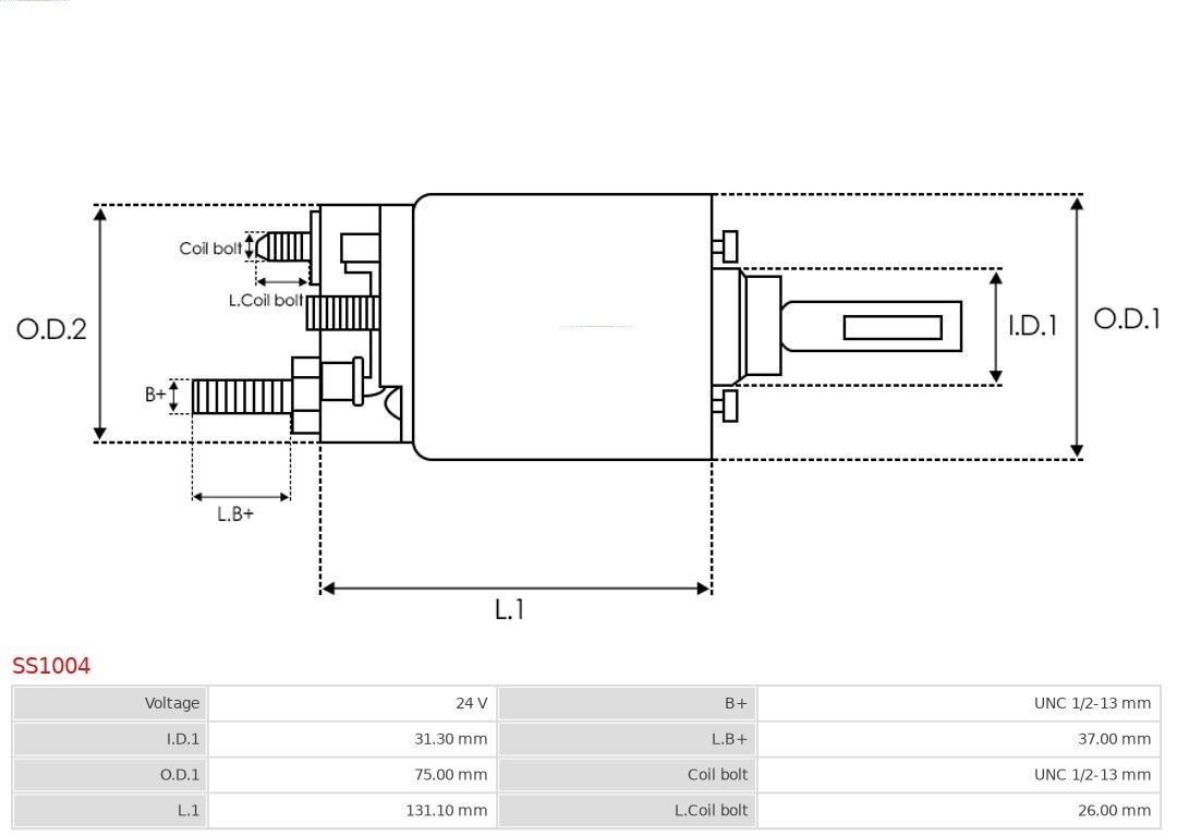 AS-PL SS1004 Starter motor solenoid