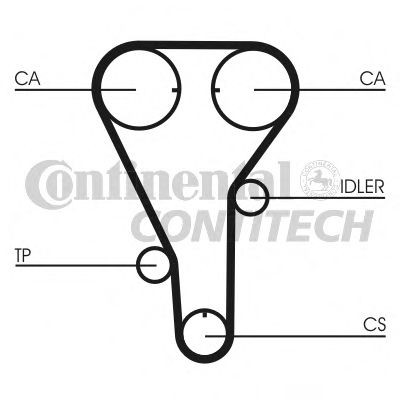CONTITECH CT972 Timing Belt Number of Teeth: 133 25mm