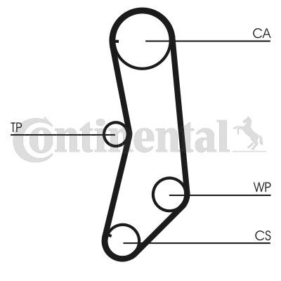 Water pump and timing belt kit CONTITECH CT997WP1 - Fiat Cinquecento (170) Belt and chain drive spare parts order