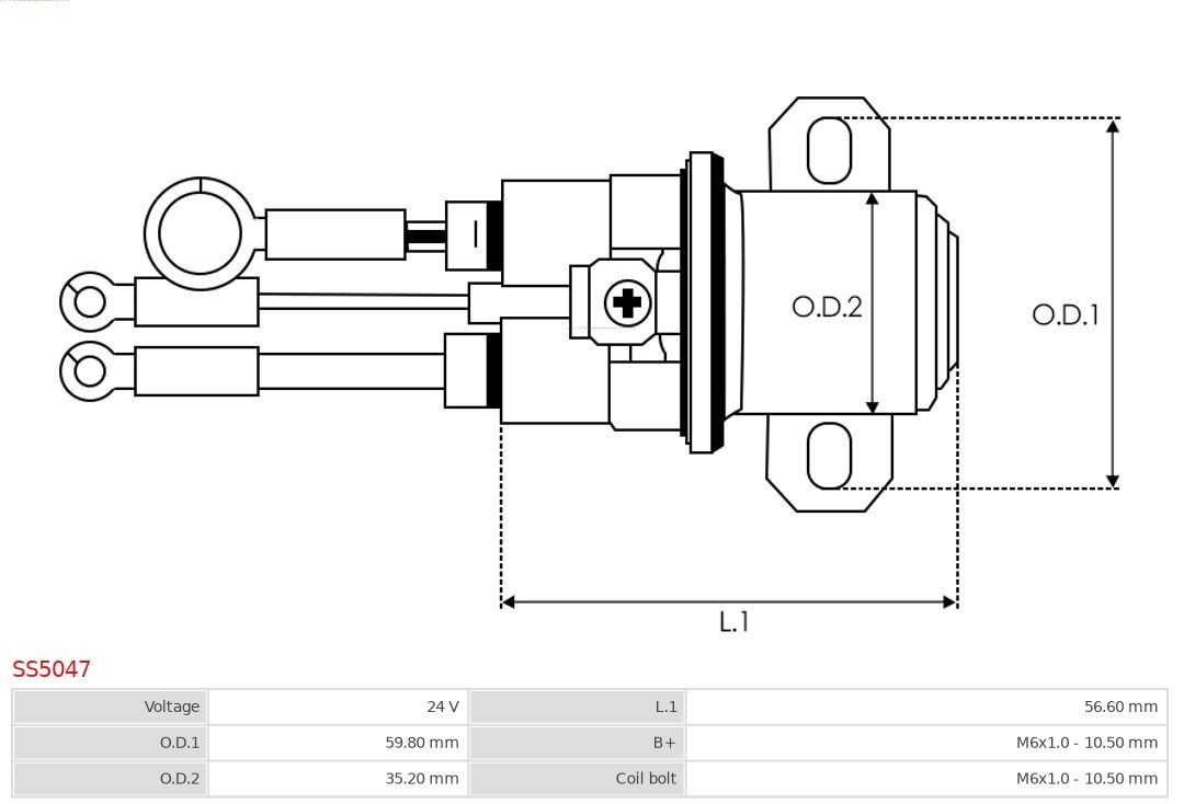 AS-PL SS5047 Starter motor solenoid