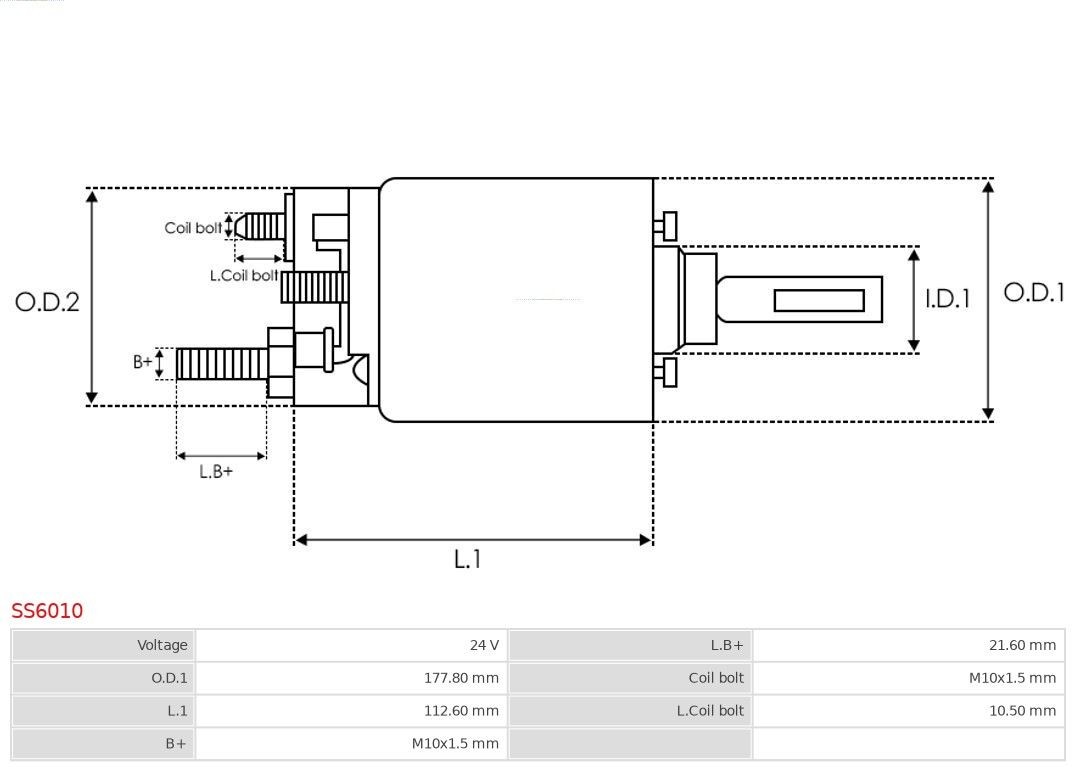 AS-PL SS6010 Starter motor solenoid