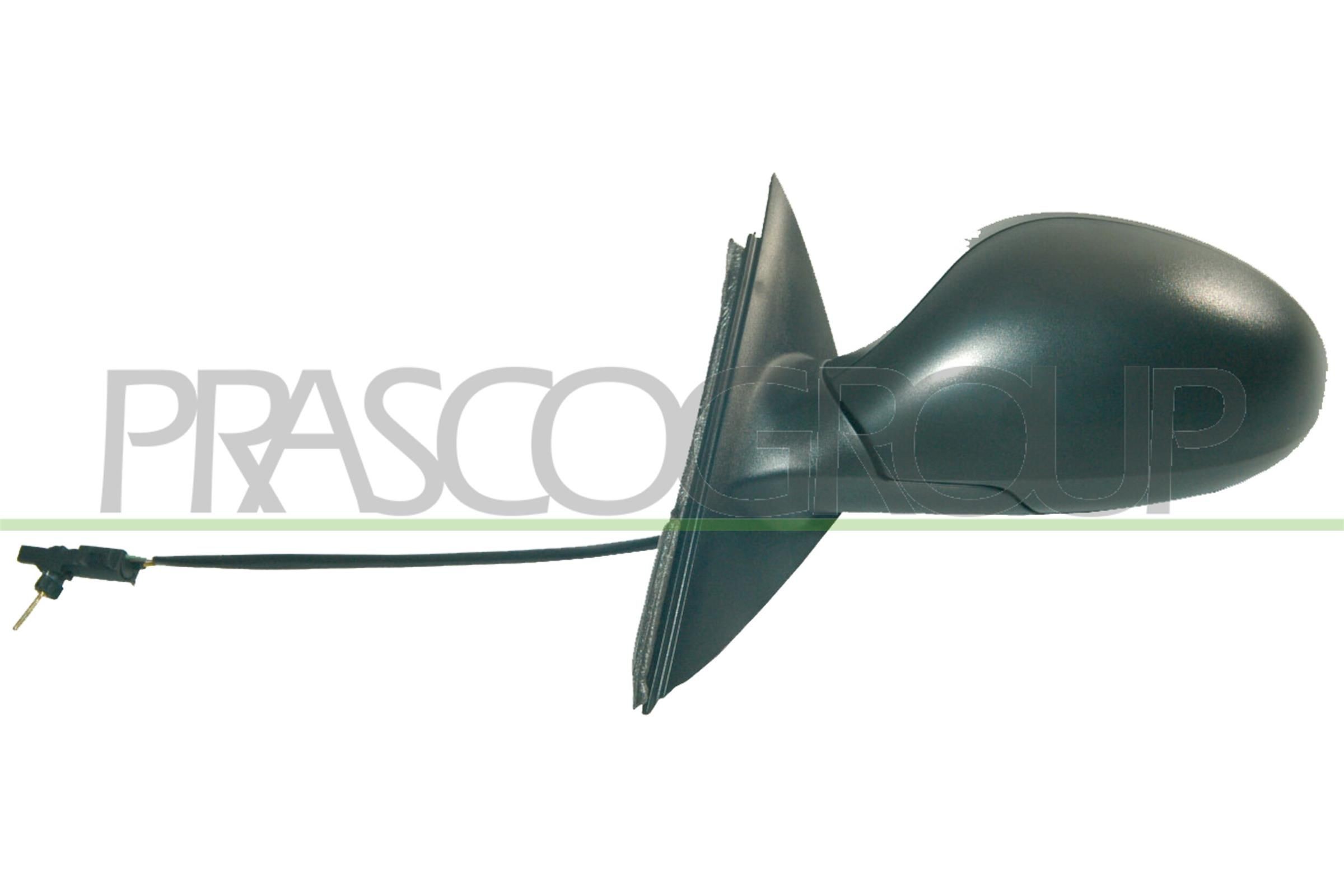 PRASCO ST0337114P Wing mirror Premium, Left, black, Manual, Internal Adjustment, Control: cable pull, Aspherical