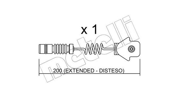 Mercedes CLK Warning contact brake pad wear 12132754 METELLI SU.012 online buy