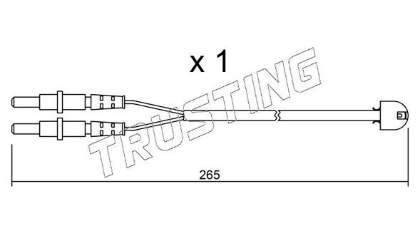 TRUSTING Brake pad wear indicator rear and front PEUGEOT BOXER Bus (244, Z_) new SU.053
