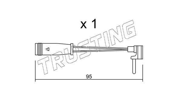 TRUSTING Warning contact brake pad wear rear and front MERCEDES-BENZ EQB (X243) new SU.129