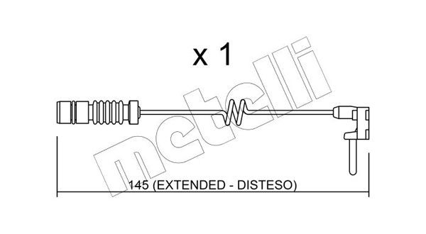 Mercedes GLC Warning contact brake pad wear 12132957 METELLI SU.161 online buy