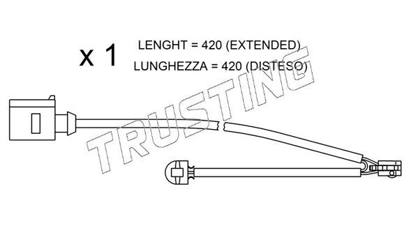 TRUSTING Brake pad wear sensor SU.217 Audi A3 2011