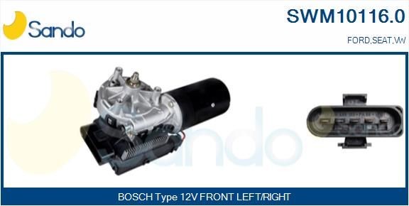 SANDO 12V, Front, for left-hand/right-hand drive vehicles Windscreen wiper motor SWM10116.0 buy