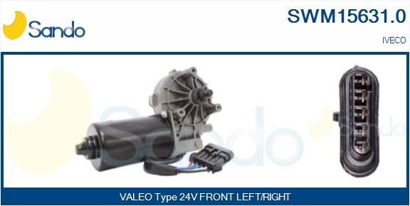 SANDO 24V, Front, for left-hand/right-hand drive vehicles Windscreen wiper motor SWM15631.0 buy