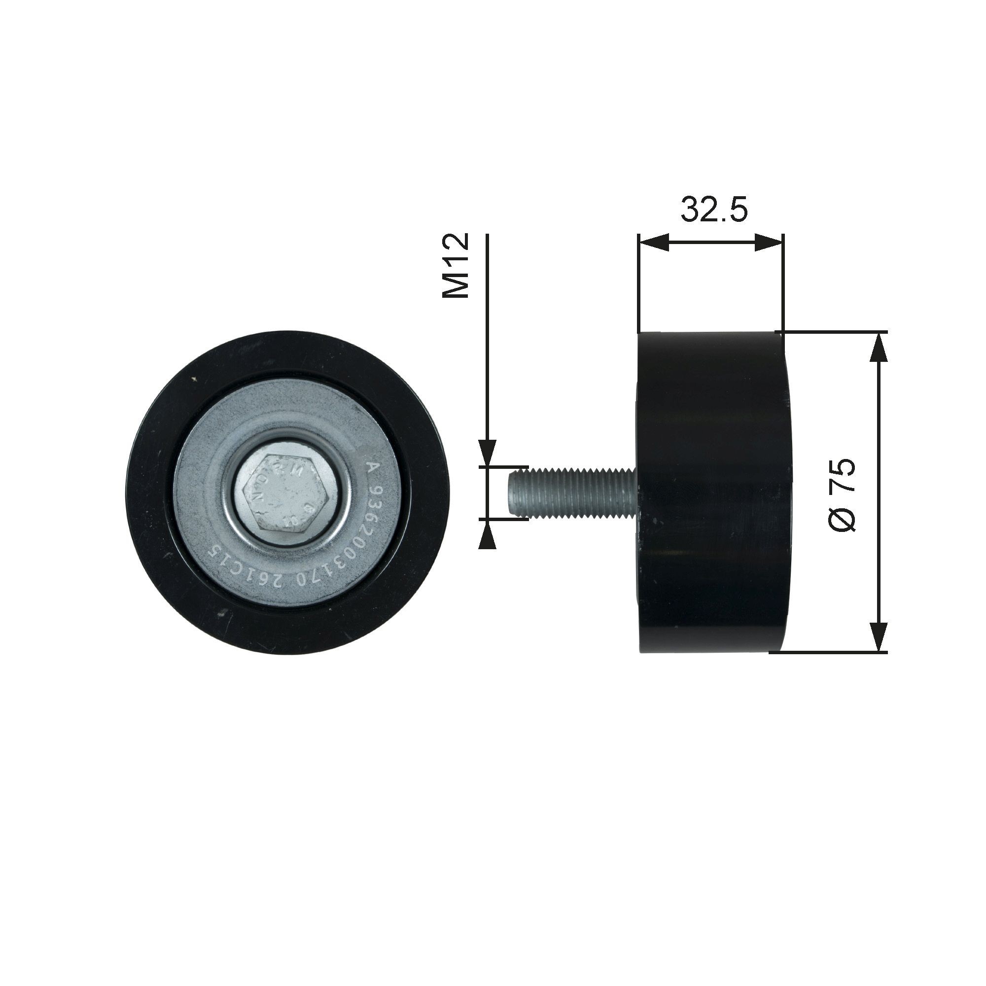 7803-21741 GATES FleetRunner™ Micro-V® Stretch Fit™ Ø: 75mm Deflection / Guide Pulley, v-ribbed belt T36741 buy