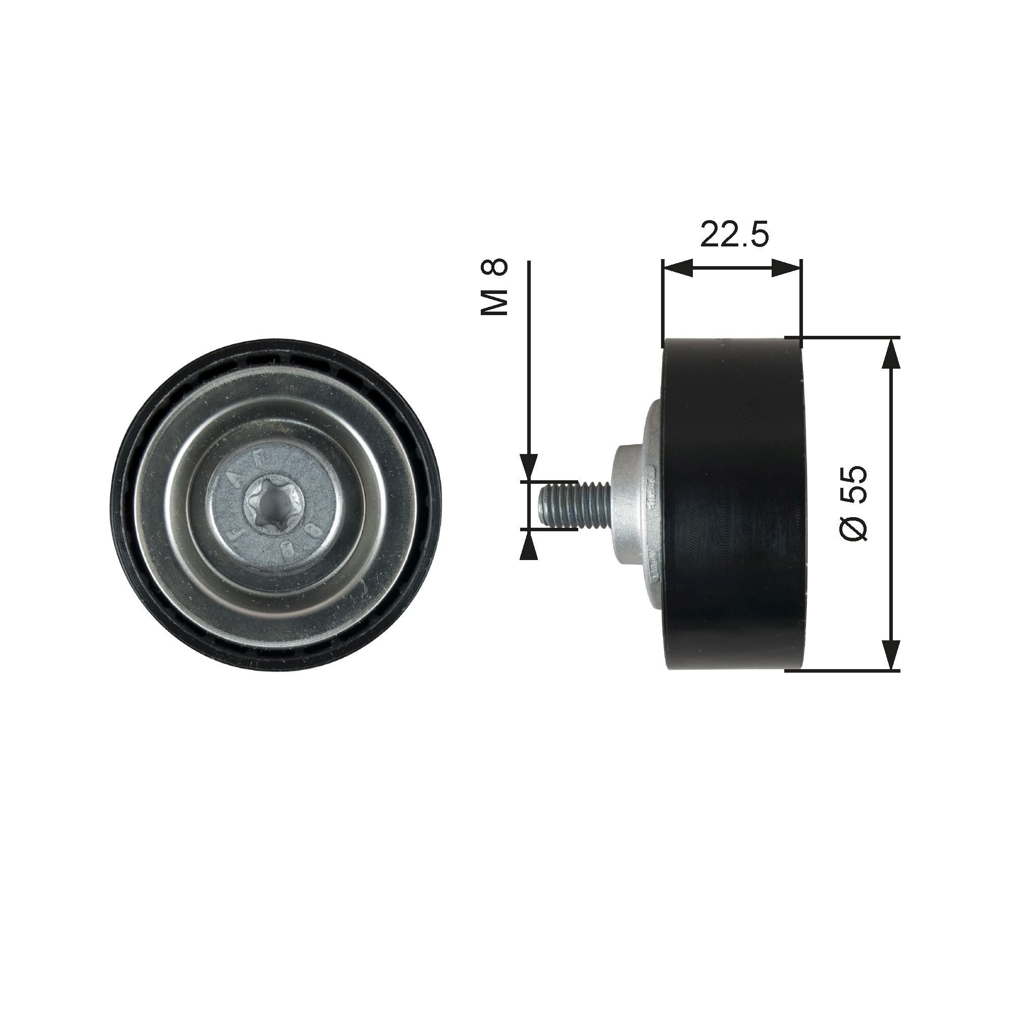 GATES T36767 Deflection / guide pulley, v-ribbed belt TOYOTA VERSO 2009 price