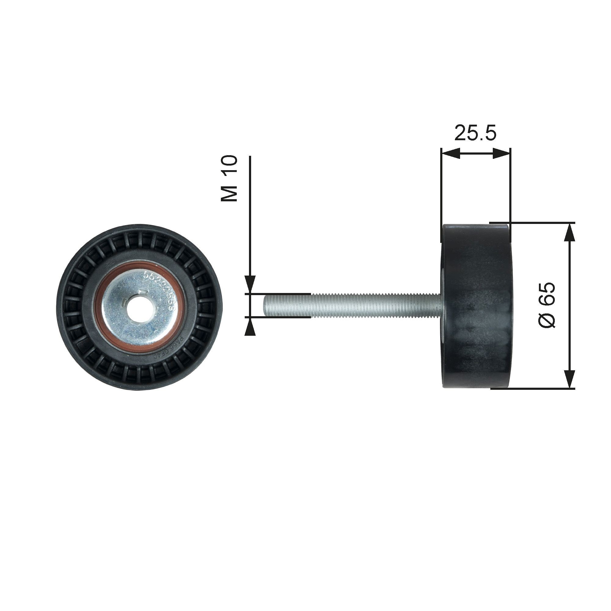 GATES T36772 Deflection / Guide Pulley, v-ribbed belt PowerGrip™