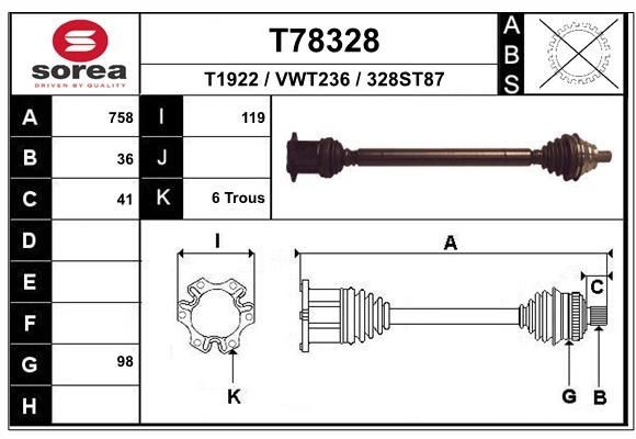 T78328 EAI Drive shaft - buy online