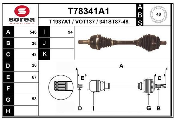 T78341A1 EAI Drive shaft - buy online